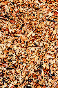 Decorative wood chippings.
