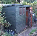 open the garden tool shed door