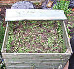 Timber bin composting weeds